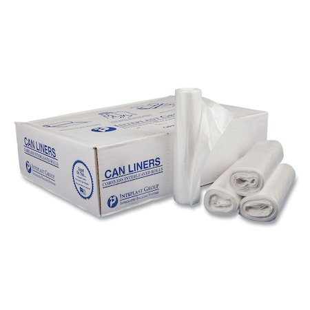 Integrated Bagging Systems Draw-Tuff Institutional Draw-Tape Can Liners, Drawstring, 12 gal, 28" x 24", White, PK300 DT12GALW